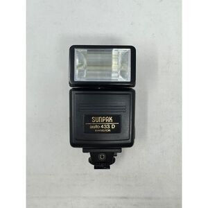 VTG Sunpak Auto 433D Thyristor Swivel Flash Canon or any Camera w Hot Shoe Mount